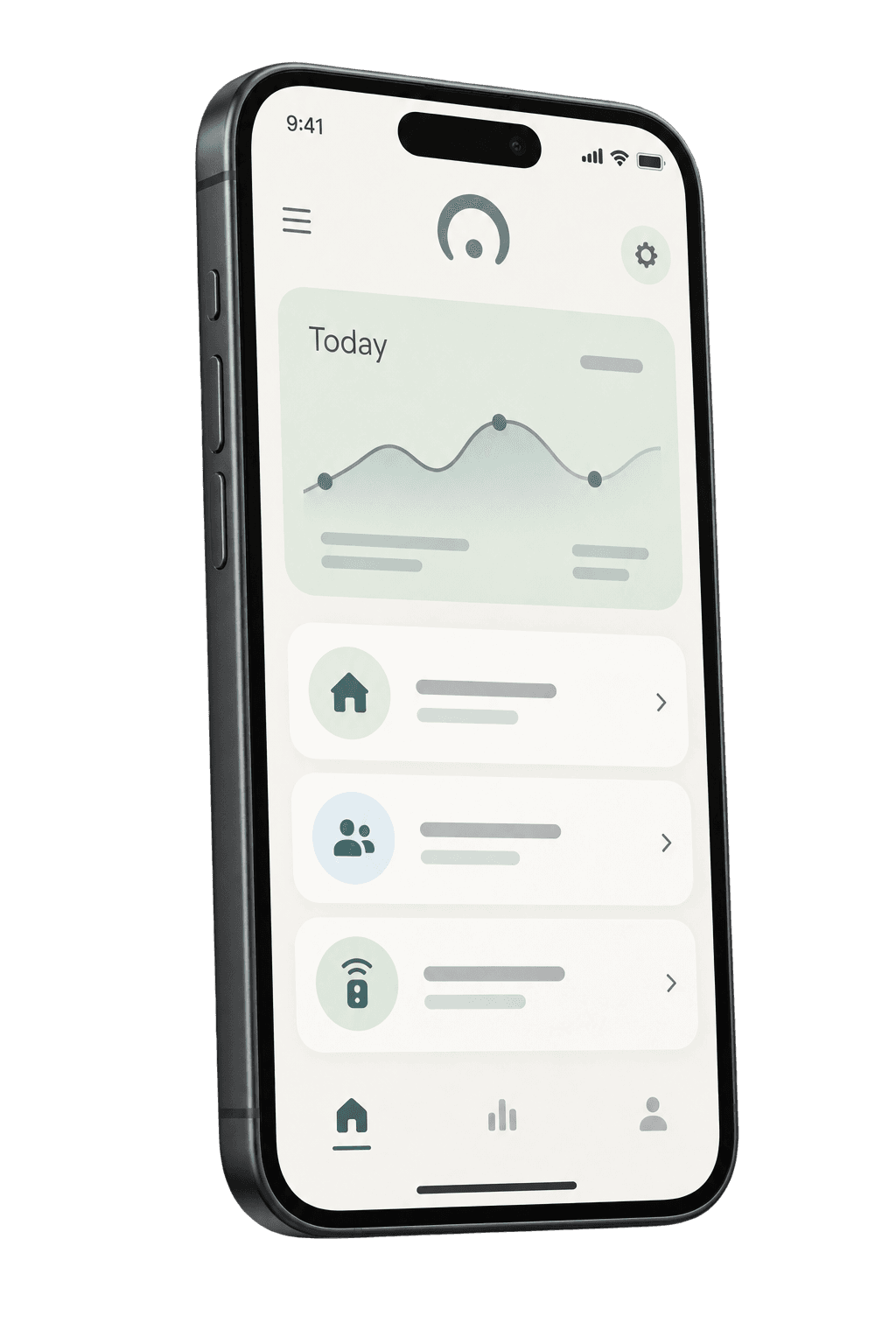Preview of the LUNAKARE Family software interface, showing activity records and device status.