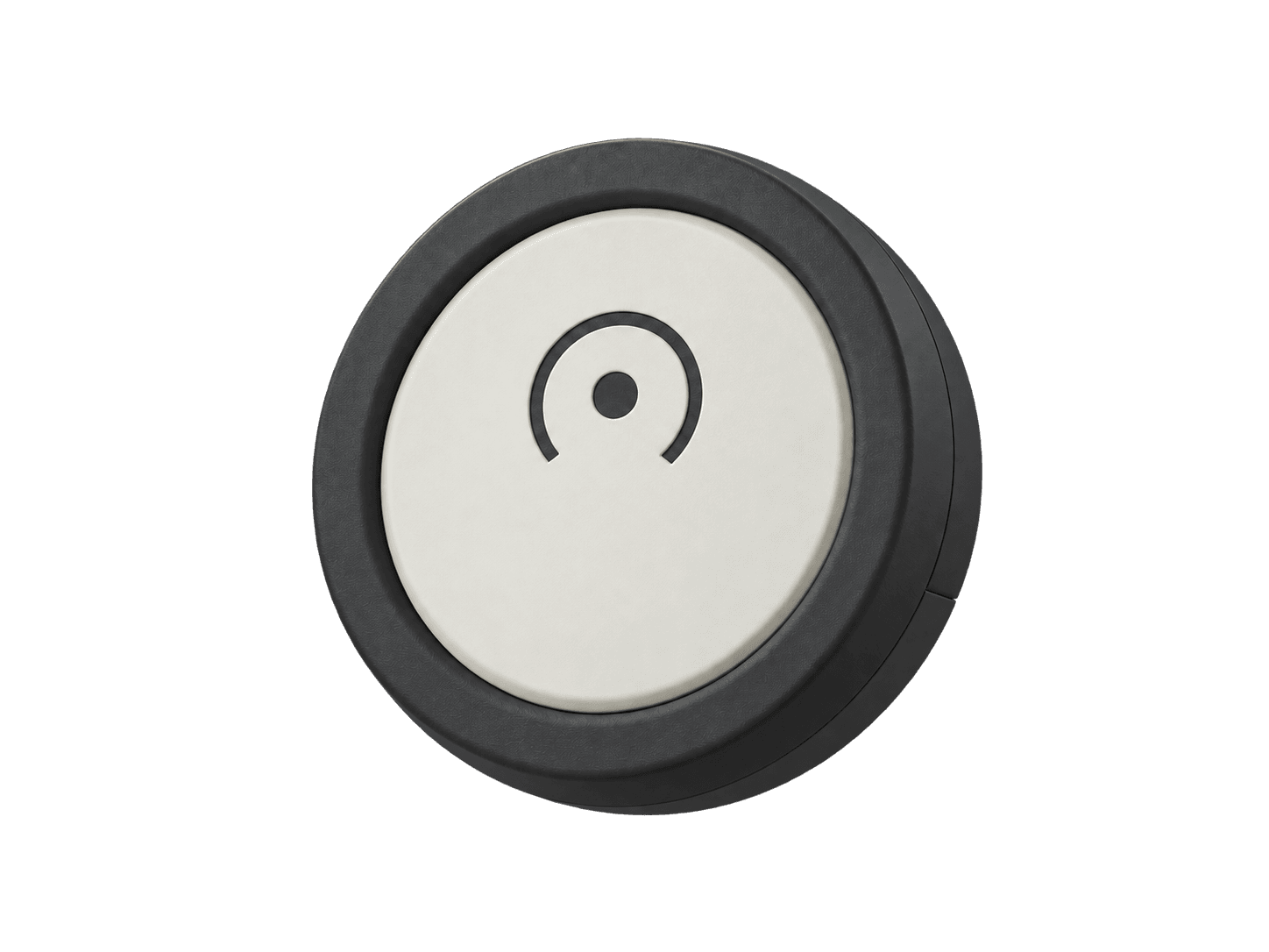 Illustration of the LUNAKARE Help button with a large press face and only the logo on its front.